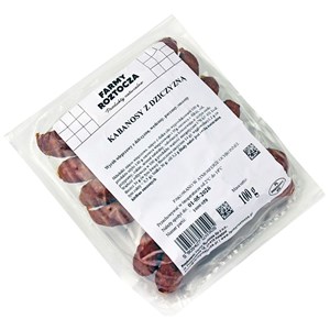 KABANOSY Z DZICZYZNĄ 100 g - FARMY  ROZTOCZA (NA ZAMÓWIENIE)