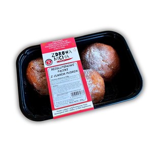 PĄCZKI Z CUKREM PUDREM (3 SZT.) BEZGLUTENOWE 300 g - ZDROWA MICHA (NA ZAMÓWIENIE - PRODUKT SEZONOWY)