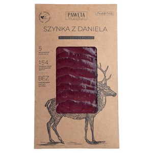 SZYNKA Z DANIELA DOJRZEWAJĄCA PLASTRY BEZGLUTENOWA 50 g - PAWĘTA