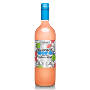 KOMBUCHA O SMAKU TRUSKAWKI I KIWI ZERO % CUKRU 700 ml - DELIKATNA