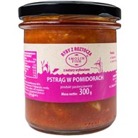 PSTRĄG W POMIDORACH BEZGLUTENOWY 300 g - SMOLIN FISH (NA ZAMÓWIENIE)