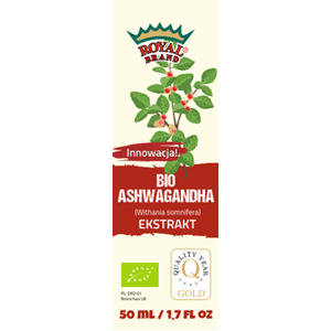 ASHWAGANDHA EKSTRAKT W KROPLACH BIO 50 ml - ROYAL BRAND