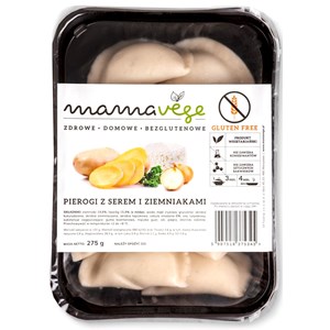 PIEROGI Z SEREM I ZIEMNIAKAMI BEZGLUTENOWE 275 g - MAMA VEGE