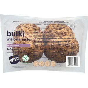 BUŁKI KAJZERKI WIELOZIARNISTE BEZGLUTENOWE (4 szt.) 240 g - WISO