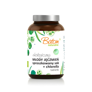 SOK Z MŁODEGO JĘCZMIENIA SPROSZKOWANY + CHLORELLA BIO 240 TABLETEK - BATOM