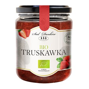 TRUSKAWKA 80 % Z CUKREM TRZCINOWYM BIO 270 g - SAD DANKÓW