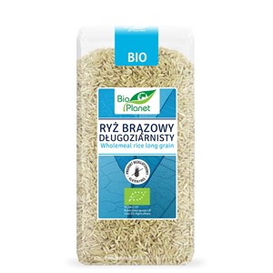 RYŻ BRĄZOWY DŁUGOZIARNISTY BEZGLUTENOWY BIO 500 g - BIO PLANET