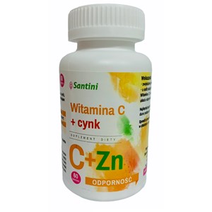 WITAMINA C + CYNK 60 TABLETEK - SANTINI