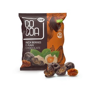 JAGODY INKASKIE W SUROWEJ CZEKOLADZIE BIO 70 g - COCOA