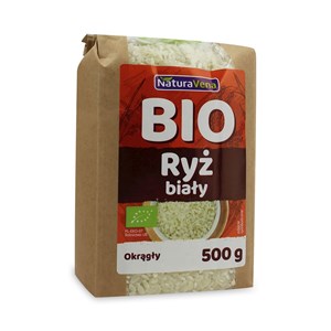 RYŻ BIAŁY OKRĄGŁY BIO 500 g - NATURAVENA