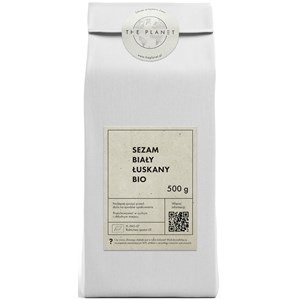 SEZAM BIAŁY ŁUSKANY BIO 500 g - THE PLANET