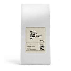 SEZAM CZARNY NIEŁUSKANY BIO 500 g - THE PLANET