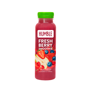 SMOOTHIE GRUSZKA - TRUSKAWKA - MANDARYNKA -  WIŚNIA TŁOCZONE NA ZIMNO 250 ml - HUMBLE