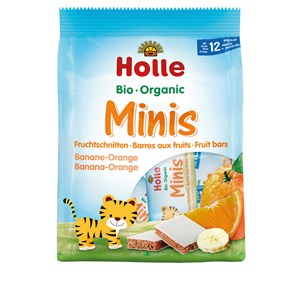 BATONIKI MINI BANAN - POMARAŃCZA OD 12 MIESIĄCA BIO (8 x 12,5 g) 100 g - HOLLE