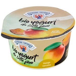 JOGURT MANGO - KURKUMA Z MLEKA SIENNEGO BEZGLUTENOWY BIO 170 g - STERZING-VIPITENO