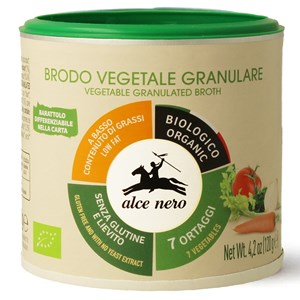 BULION WARZYWNY GRANULOWANY BEZGLUTENOWY BIO 120 g - ALCE NERO