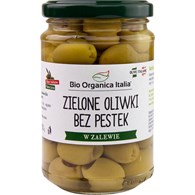 OLIWKI ZIELONE BEZ PESTEK W ZALEWIE BIO 280 g (160 g) (SŁOIK) - BIO ORGANICA ITALIA