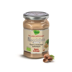 KREM Z ORZECHÓW LASKOWYCH BIAŁY BEZGLUTENOWY BIO 250 g - RIGONI DI ASIAGO (NOCCIOLATA)