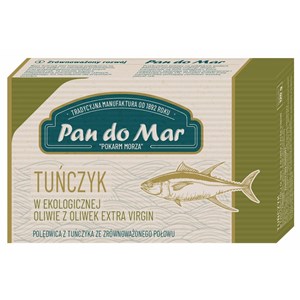 TUŃCZYK W BIO OLIWIE Z OLIWEK EXTRA VIRGIN 120 g - PAN DO MAR