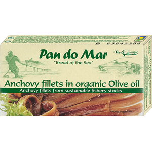 ANCHOIS (SARDELE) FILETY W BIO OLIWIE Z OLIWEK EXTRA VIRGIN 50 g (30 g) - PAN DO MAR