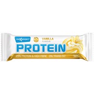 BATON PROTEINOWY WPC O SMAKU WANILIOWYM W BIAŁEJ POLEWIE BEZGLUTENOWY 60 g - MAXSPORT