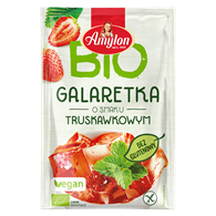 GALARETKA Z AGAREM O SMAKU TRUSKAWKOWYM BEZGLUTENOWA BIO 40 g - AMYLON