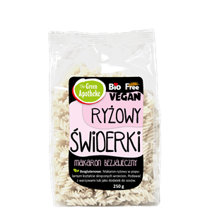 MAKARON (RYŻOWY) ŚWIDERKI FUSILLI BEZGLUTENOWY BIO 250 g - APOTHEKE