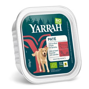 (DLA PSA) PASZTET Z WOŁOWINY I KURCZKA Z ALGAMI MORSKIMI BIO 150 g - YARRAH