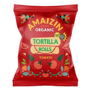 CHIPSY TORTILLA KUKURYDZIANE POMIDOROWE BEZGLUTENOWE BIO 100 g - AMAIZIN